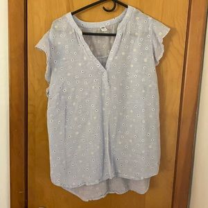 Floral Old Navy Flutter Sleeve Blouse